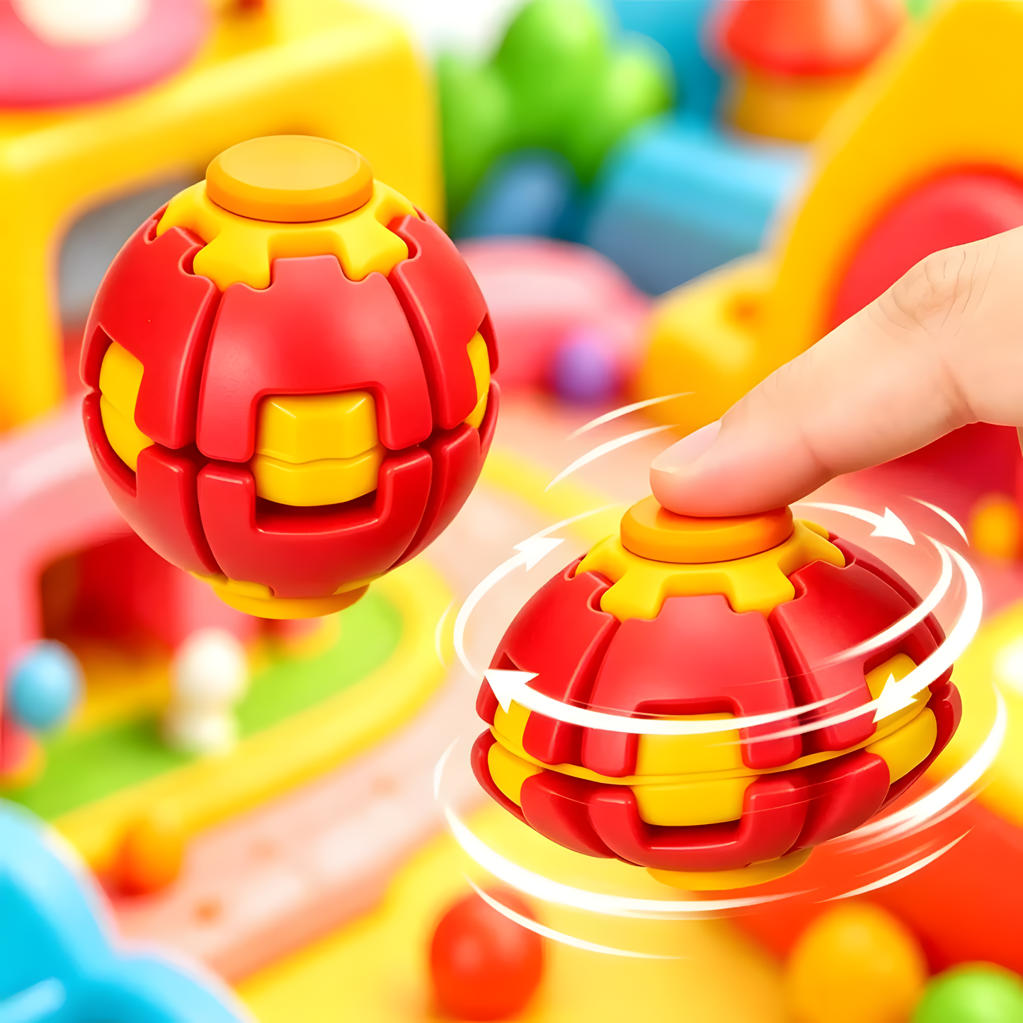 Press and Spin Fidget Ball